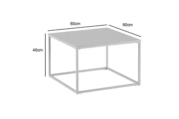 Soffbord Wohnling metall fyrkantig, modern stil Vit - Vit - Products - Möbler - Bord & matgrupp - Soffbord