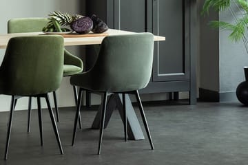 Tablo Matbord X-Formade Ben 160 cm Obehandlat - Ek/Svart - Products - Möbler - Bord & matgrupp - Matbord & köksbord