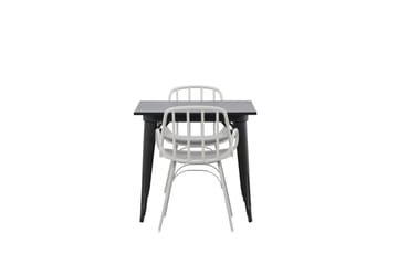 Tempe Matgrupp 80 cm Rektangulär med 2 Dyrön stolar - Svart - Products - Möbler - Bord & matgrupp - Matgrupp