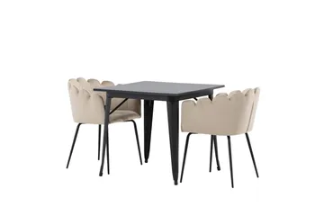 Tempe Matgrupp 80 cm Rektangulär med 2 Limhamn stolar - Beige - Products - Möbler - Bord & matgrupp - Matgrupp