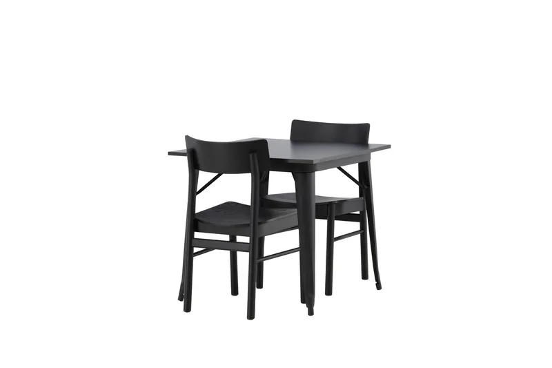 Tempe Matgrupp 80 cm Rektangulär med 2 Montros stolar - Svart - Products - Möbler - Bord & matgrupp - Matgrupp