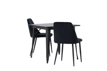 Tempe Matgrupp 80 cm Rektangulär med 2 Night stolar - Svart - Products - Möbler - Bord & matgrupp - Matgrupp