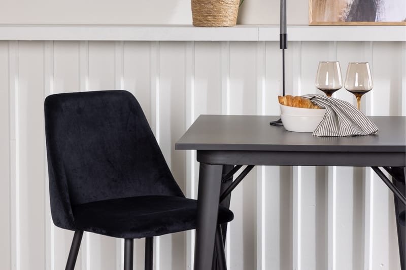 Tempe Matgrupp 80 cm Rektangulär med 2 Night stolar - Svart - Products - Möbler - Bord & matgrupp - Matgrupp