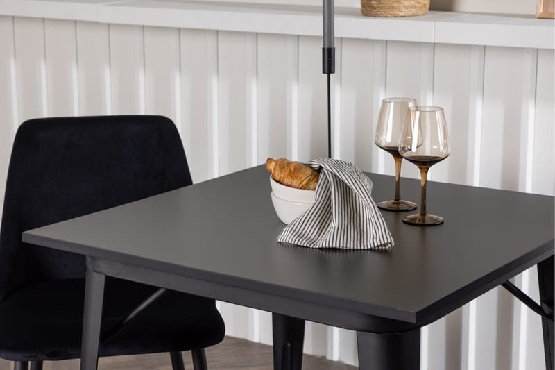 Tempe Matgrupp 80 cm Rektangulär med 2 Night stolar - Svart - Products - Möbler - Bord & matgrupp - Matgrupp