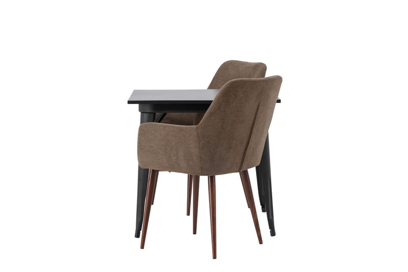 Tempe Matgrupp 80 cm Rektangulär med 2 Tomorrow stolar - Brun - Products - Möbler - Bord & matgrupp - Matgrupp