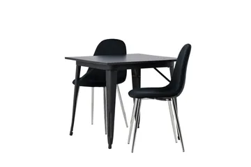 Tempe Matgrupp 80 cm Rektangulär med 2 Polar stolar - Svart - Products - Möbler - Bord & matgrupp - Matgrupp