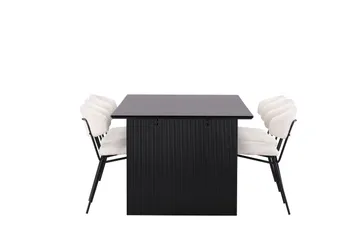 Vail Matgrupp 200 cm Rektangulär med 6 Chico Stolar - Svart - Products - Möbler - Bord & matgrupp - Matgrupp