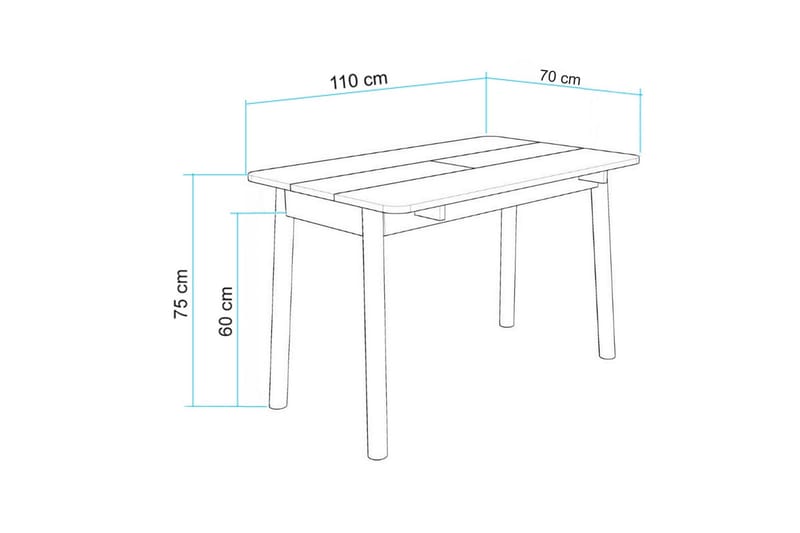 Valsot Matbord 110 cm - Ek - Products - Möbler - Bord & matgrupp - Matbord & köksbord