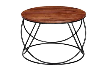 Willowdale Soffbord 60 cm Runt - Trä/Valnötsbrun/Svart - Products - Möbler - Bord & matgrupp - Soffbord