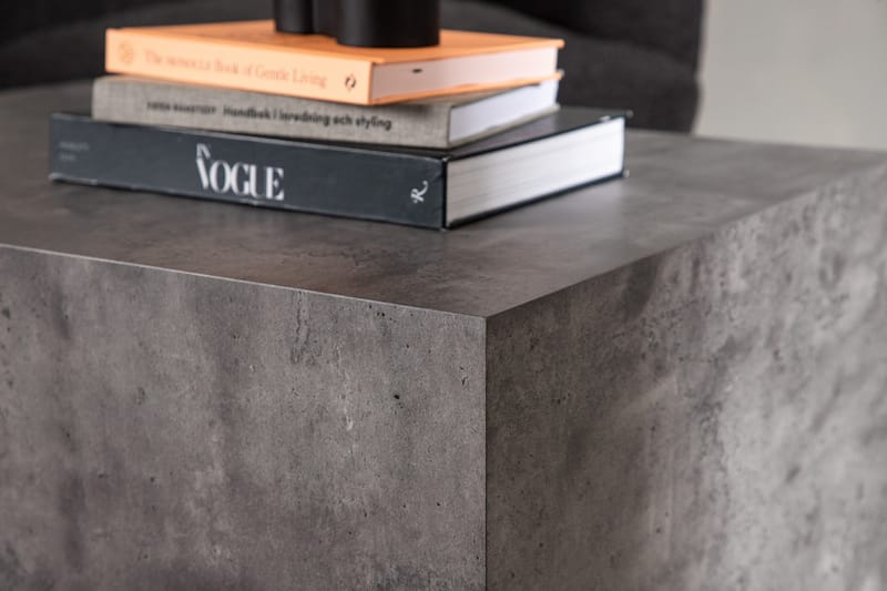 York High Travertin Soffbord 80 cm - Mörkgrå - Products - Möbler - Bord & matgrupp - Soffbord