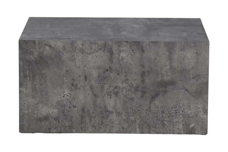 York High Travertin Soffbord 80 cm, Mörkgrå
