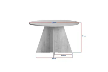 Zalen Matbord 120 cm - Beige - Products - Möbler - Bord & matgrupp - Matbord & köksbord