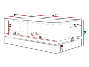 Zelric Soffbord 97 cm - Beige - Products - Möbler - Bord & matgrupp - Soffbord