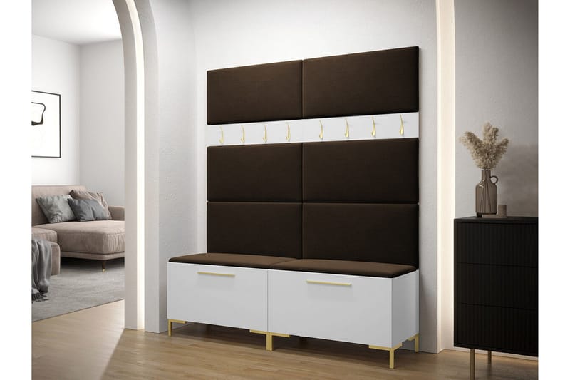 Dunvegan Hallmöbelset 168x46 cm - Vit - Products - Möbler - Hallmöbler - Möbelset för hall & entre