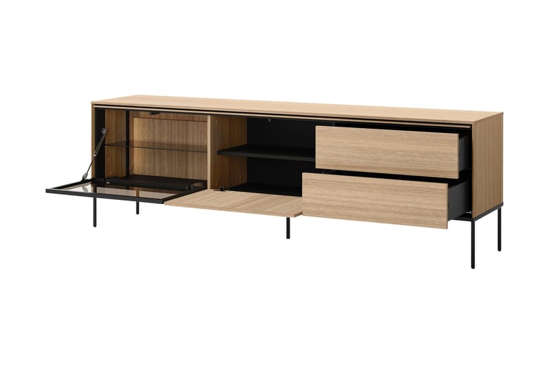 Basici Tv-bänk 197x41 cm - Grå/Grön - Products - Möbler - TV- & Mediamöbler - TV bänk & mediabänk