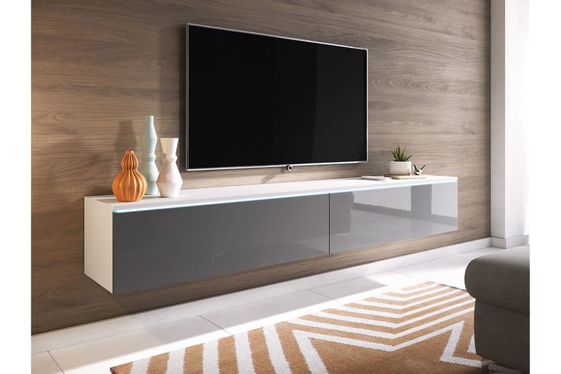 Cuguen Tv-skåp 180 cm - Vit/Grå - Products - Möbler - TV- & Mediamöbler - TV-skåp