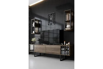 Erdem Tv-bänk 180 cm - Valnöt/Svart - Products - Möbler - TV- & Mediamöbler - TV bänk & mediabänk