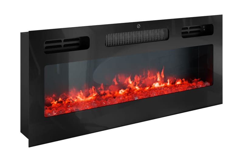 Glenndale Tv bänk med Förvaring + LED kamin + Belysning 190 - Svart - Products - Möbler - TV- & Mediamöbler - TV-skåp