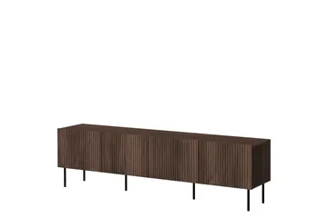 Hammarstrand Tv-bänk med Förvaring 201 cm - Valnöt / Brun / Ribbad - Products - Möbler - TV- & Mediamöbler - TV bänk & mediabänk