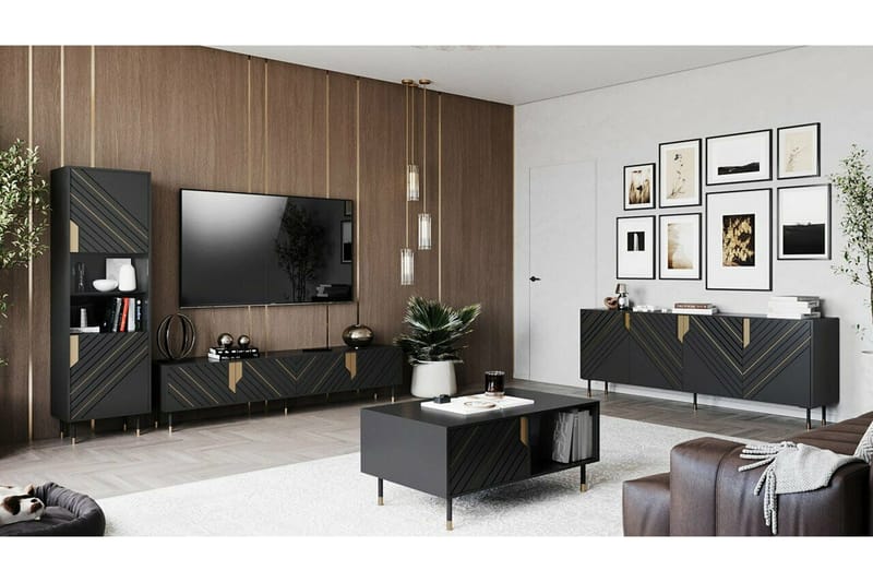 Juniskär Tv-skåp 204 cm - Svart - Products - Möbler - TV- & Mediamöbler - TV-skåp