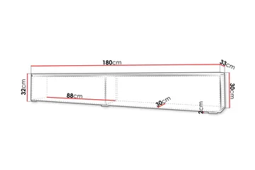Kanak Tv-bänk 180 cm - Natur - Products - Möbler - TV- & Mediamöbler - TV bänk & mediabänk
