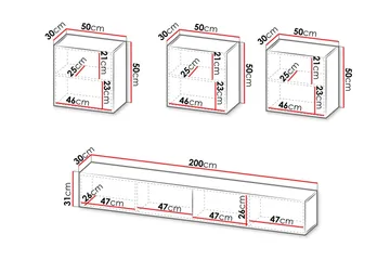 Kangana Tv-möbelset - Beige - Products - Möbler - TV- & Mediamöbler - TV-möbelset