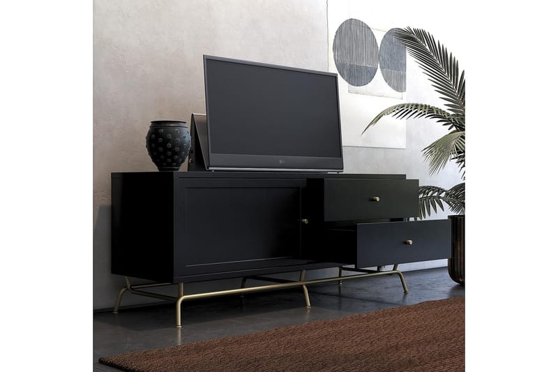 Nova TV-bänk 150x50 cm Svart - CosmoLiving - Products - Möbler - TV- & Mediamöbler - TV bänk & mediabänk