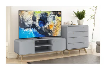 Olivet Tv-bänk 140 cm - Grå - Products - Möbler - TV- & Mediamöbler - TV bänk & mediabänk