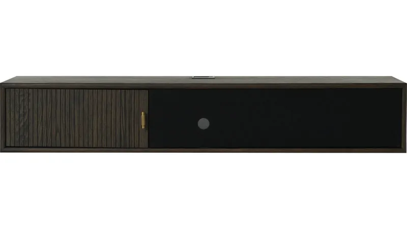 Råvika Vägghängd Tv-Bänk 133 cm - Brunlackad ek - Products - Möbler - TV- & Mediamöbler - TV bänk & mediabänk