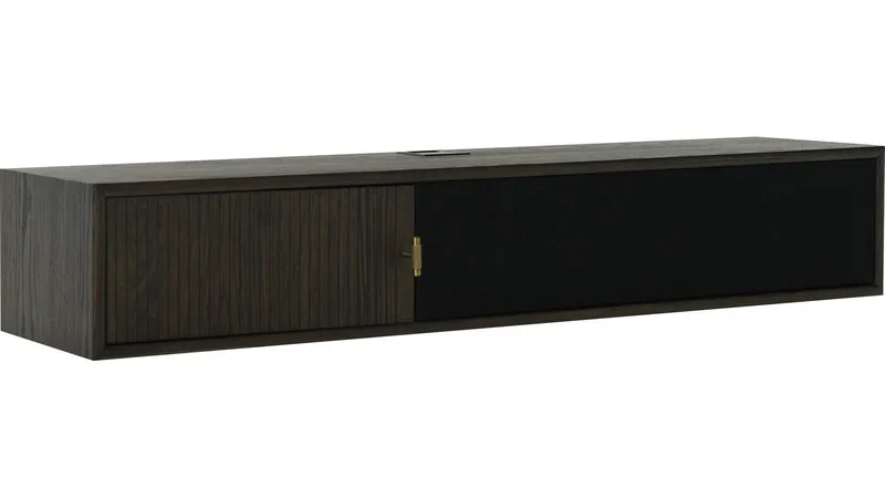 Råvika Vägghängd Tv-Bänk 133 cm - Brunlackad ek - Products - Möbler - TV- & Mediamöbler - TV bänk & mediabänk