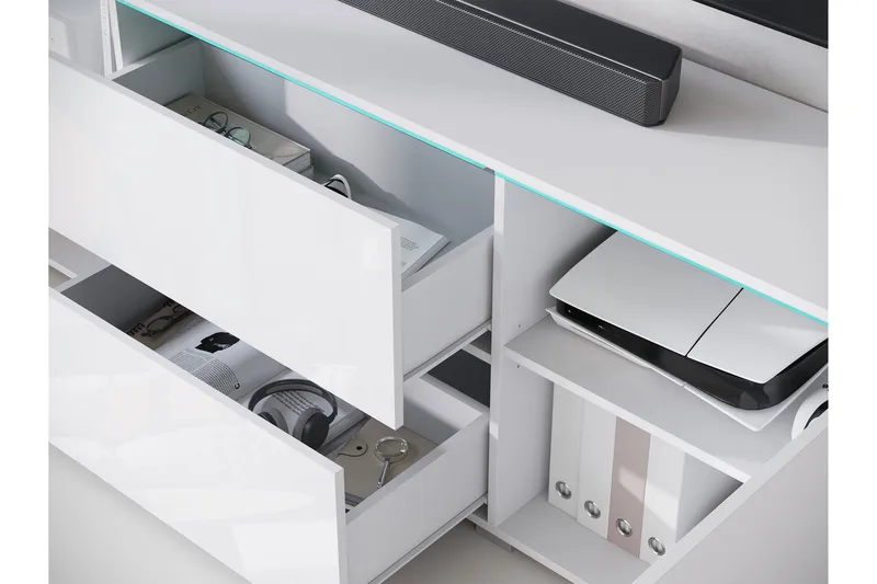 Sherie Tv-bänk 180 cm - Svart - Products - Möbler - TV- & Mediamöbler - TV bänk & mediabänk