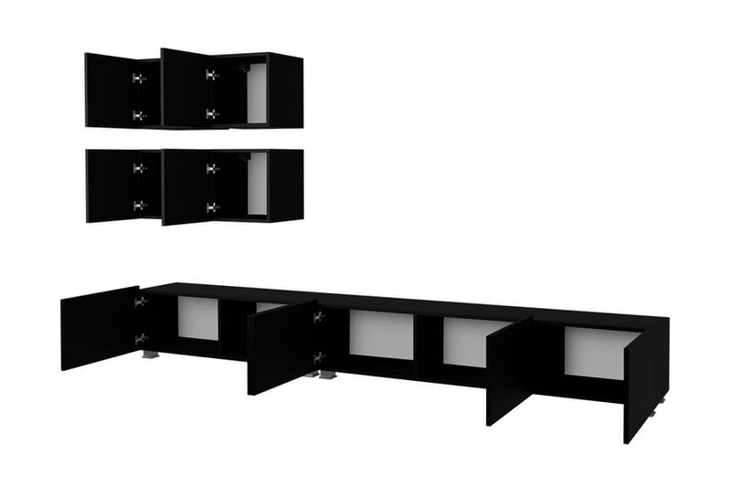 Tessan Tv-möbelset - Svart/Vit - Products - Möbler - TV- & Mediamöbler - TV-möbelset