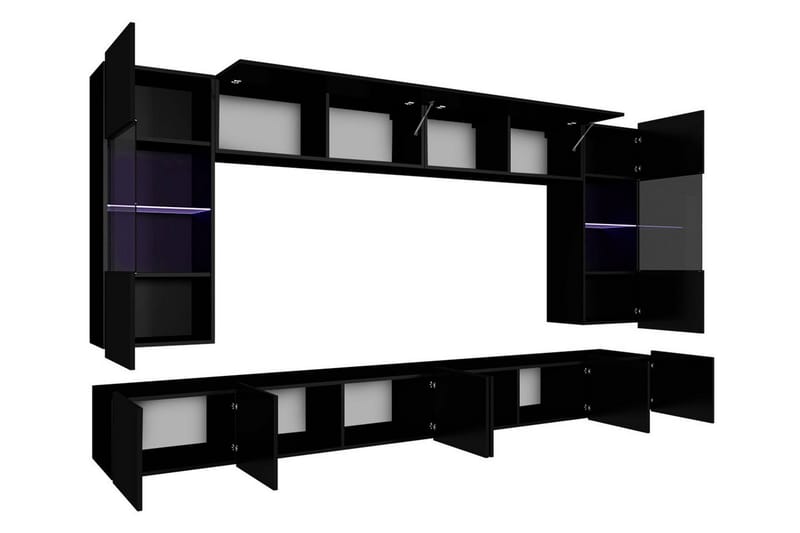 Tessan Tv-möbelset - Svart/Vit - Products - Möbler - TV- & Mediamöbler - TV-möbelset