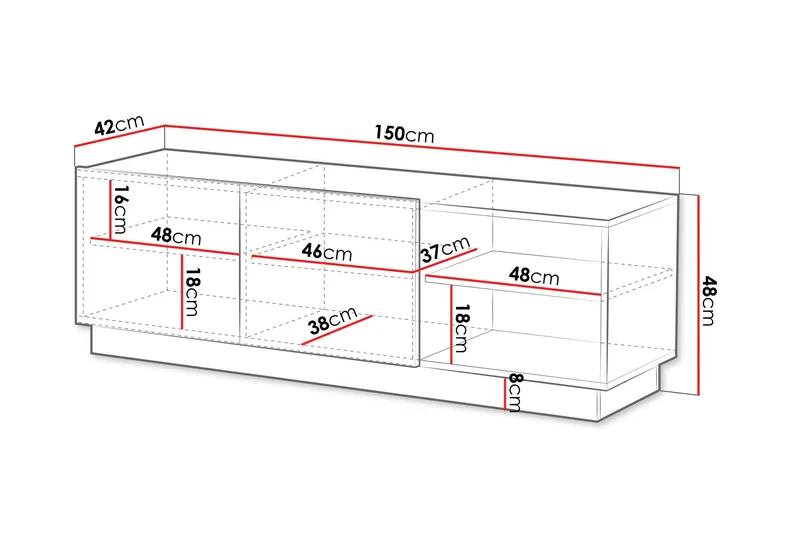 Torvalen Tv-bänk 150 cm - Beige - Products - Möbler - TV- & Mediamöbler - TV bänk & mediabänk