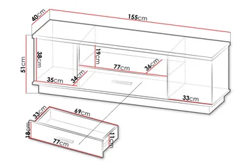 Tv-bänk - Svart|Ek - Products - Möbler - TV- & Mediamöbler - TV bänk & mediabänk