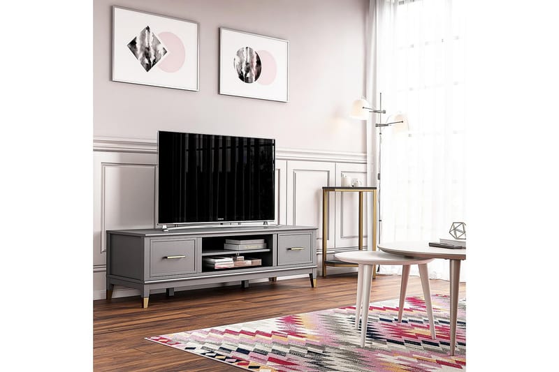 Westerleigh TV-bänk 152x50 cm Grafitgrå - CosmoLiving - Products - Möbler - TV- & Mediamöbler - TV bänk & mediabänk