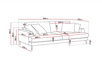 Menard Premium 5-sits Djup Soffa i Chenille - Beige - Products - Möbler - Soffa