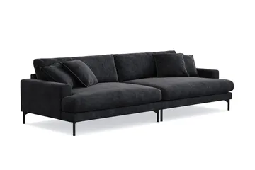 Menard Premium 5-sits Djup Soffa i Chenille - Svartt - Products - Möbler - Soffa
