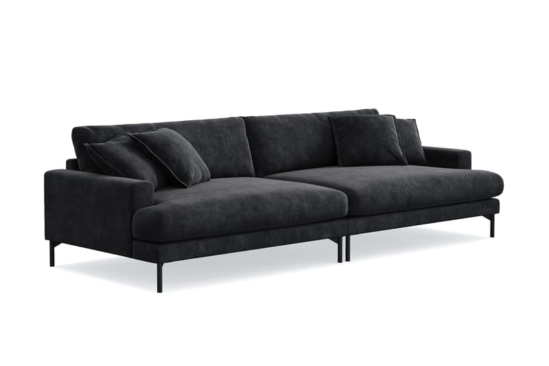 Menard Premium 5-sits Djup Soffa i Chenille - Svartt - Products - Möbler - Soffa