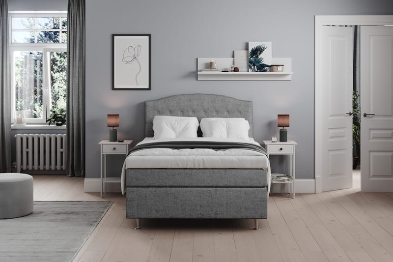 Belda Kontinentalsäng 120x200Fast - Grå - Products - Möbler - Säng - Enkelsäng