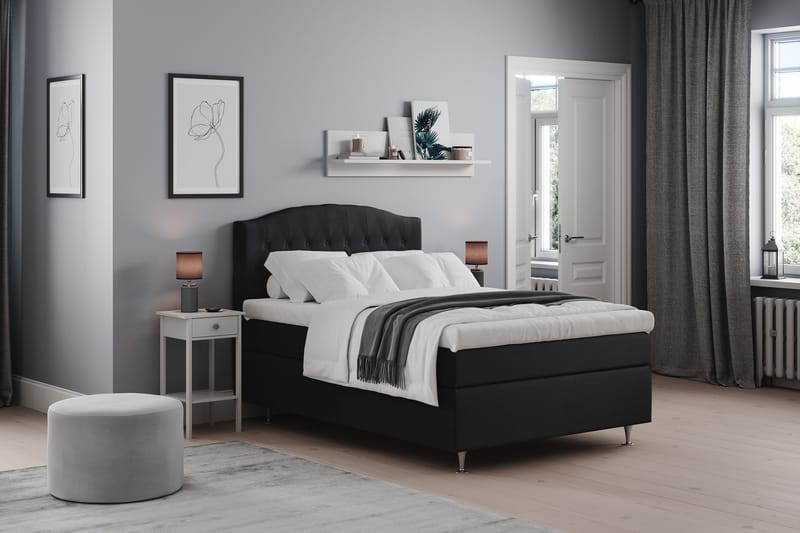 Belda Kontinentalsäng 140x200Fast - Svart - Products - Möbler - Säng - Kontinentalsäng