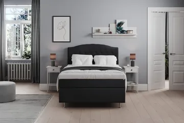 Belda Kontinentalsäng 140x200Fast - Svart - Products - Möbler - Säng - Kontinentalsäng