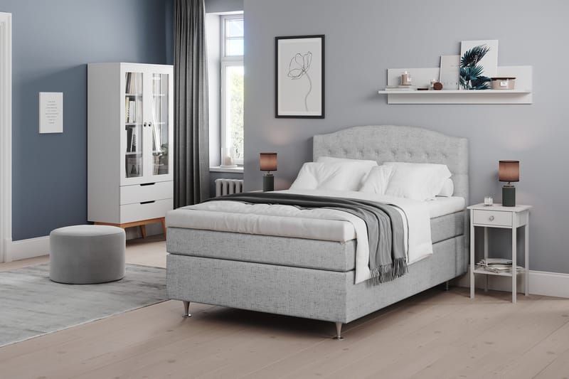 Belda Kontinentalsäng 140x200Medium - Ljusgrå - Products - Möbler - Säng - Kontinentalsäng