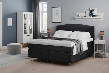 Belda Kontinentalsäng 160x200Fast/Medium - Svart - Products - Möbler - Säng - Kontinentalsäng