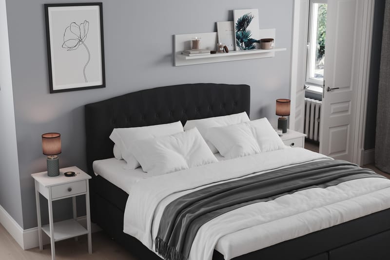 Belda Sängpaket 160x200 Medium - Svart - Products - Möbler - Säng - Kontinentalsäng
