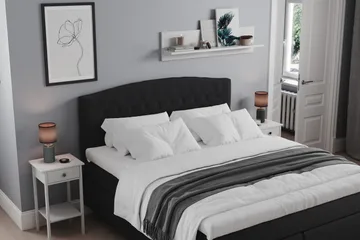 Belda Sängpaket 180x200 Medium - Svart - Products - Möbler - Säng - Kontinentalsäng