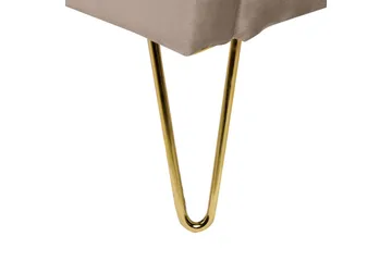 Benicio Sängram 140x200 cm - Taupe/Guld - Products - Möbler - Säng - Sängram & sängstomme