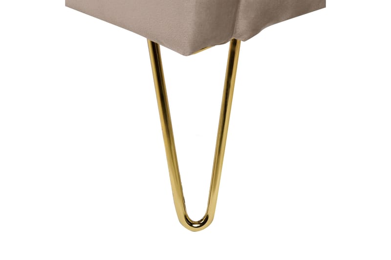 Benicio Sängram 140x200 cm - Taupe/Guld - Products - Möbler - Säng - Sängram & sängstomme