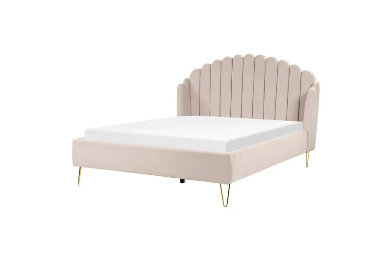 Benicio Sängram 160x200 cm - Beige/Guld - Products - Möbler - Säng - Sängram & sängstomme