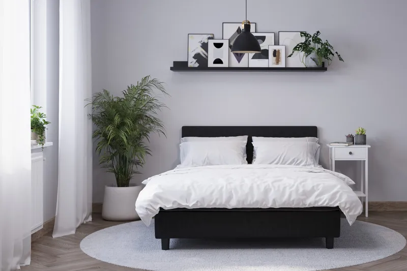 Billingen Komplett Sängpaket 180x200 cm - Svart - Products - Möbler - Säng - Kontinentalsäng